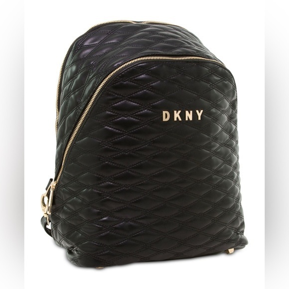 DKNY Allure Backpack Black 14" Quilted - Picture 1 of 14
